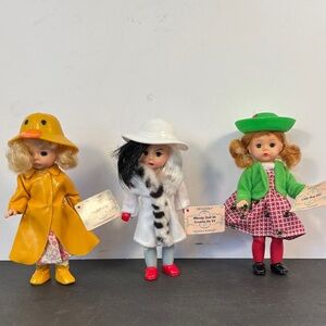 Madame Alexander Wendy Doll Lot (Cruella, It’s Raining, Lady Bug Girl)